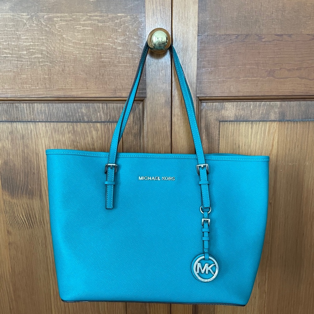 Michael Kors Emerald Color Tote/Bucket Bag